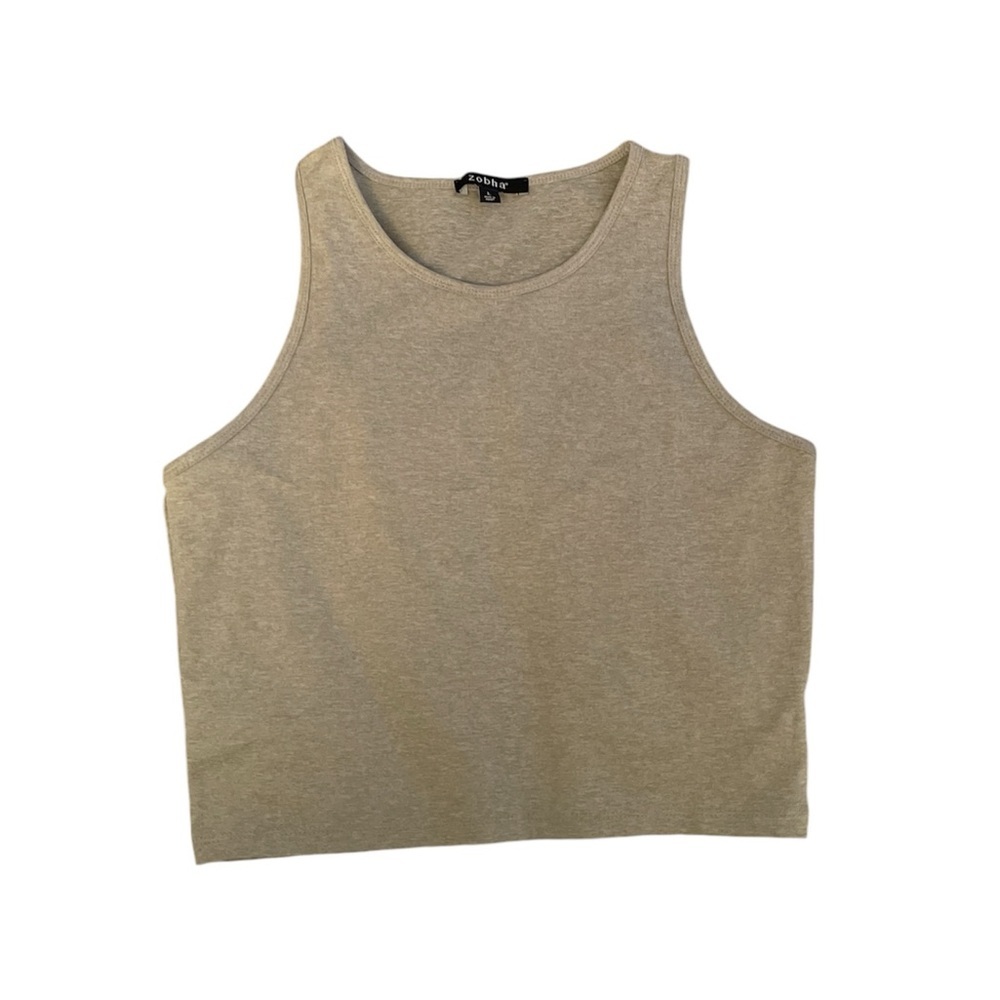 NWOT Zobha Women’s Green Cropped Tank Sz Large Activewear, Gym